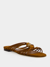 Jimmy Choo Tan Lova Mule Flat Suede Sandals