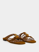 Jimmy Choo Tan Lova Mule Flat Suede Sandals