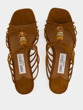 Jimmy Choo Tan Lova Mule Flat Suede Sandals