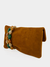 Jimmy Choo Zandra Tan Suede Clutch Bag