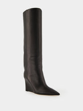 Jimmy Choo Black Blake 85 Smooth Leather Heeled Boots