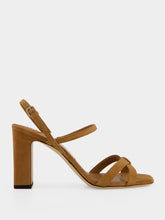 Jimmy Choo Elsy Block Heel 85 Toffee Suede Sandals