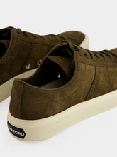 Tom Ford Khaki and Cream Suede Lace-Up Sneakers