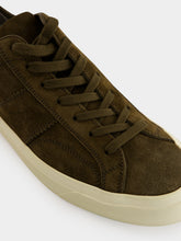 Tom Ford Khaki and Cream Suede Lace-Up Sneakers