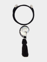 Julietta Black Nautilus Shell Tassel Necklace