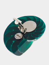 Julietta Green Nautilus Shell Clip-On Earrings