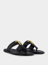 Tom Ford Black Smooth Leather Sandals