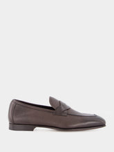Tom Ford Brown Grain Leather Twisted Band Loafers