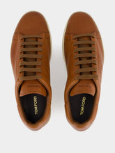 Tom Ford Cuoio Brown and Cream Lace-Up Low Sneakers