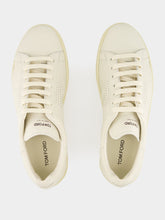 Tom Ford Cream Warwick Grain Leather Sneakers