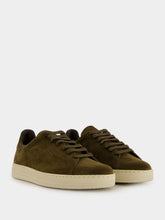 Tom Ford Olive Green Suede Warwick Sneakers