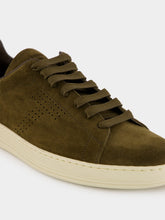 Tom Ford Olive Green Suede Warwick Sneakers