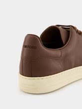 Tom Ford Brown Soft Grain Leather Warwick Sneaker