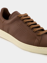 Tom Ford Brown Soft Grain Leather Warwick Sneaker