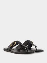 Tom Ford Black Brighton Buckle Leather Sandals