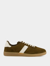 Tom Ford Walnut Brown Suede Low-Top Sneakers