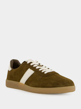 Tom Ford Walnut Brown Suede Low-Top Sneakers