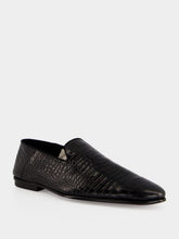 Tom Ford Black Printed Alligator Steven Slipper