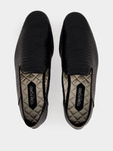 Tom Ford Black Printed Alligator Steven Slipper