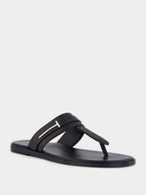 Tom Ford Black T-Sandal Smooth Leather