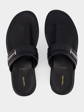 Tom Ford Black T-Sandal Smooth Leather