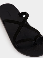 Tom Ford Black Leather Criss-Cross Sandals