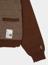 Maison Mihara Yasuhiro Brown Two-Tone Distressed Knit Cardigan