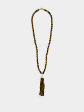 Julietta Delfina Tigers Eye Rhodium-Plated Brass Necklace