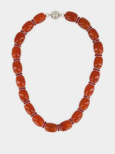 Julietta Donna Red Jasper Rhodium-Plated Brass Necklace