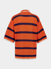 La DoubleJ Orange and Navy Salt’n’Vinegar Crochet Jacket