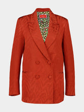 La DoubleJ Rust Jacquard Matelassé Jagger Blazer