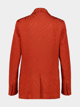 La DoubleJ Rust Jacquard Matelassé Jagger Blazer