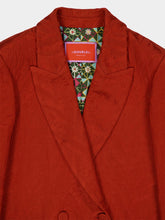 La DoubleJ Rust Jacquard Matelassé Jagger Blazer