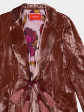 La DoubleJ Solid Pink Velvet Duster Coat