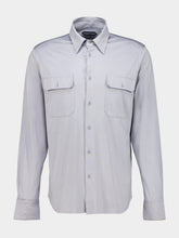 Tom Ford Light Charcoal Silk-Cotton Shirt