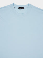 Tom Ford Glass Blue Lyocell Cotton Crew T-Shirt