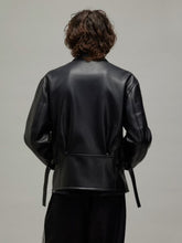 Y-3 Black Pleather Bomber Jacket