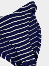 Hunza G Navy and Whit Stripe Coverage Jean Bikini