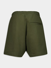 Y-3 Green French Terry Shorts