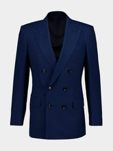 Tom Ford Prussian Blue Double-Breasted Wool Blazer