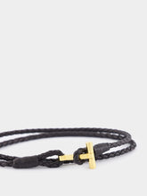Tom Ford Dark Brown Braided T Bracelet