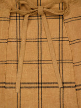 Madam Stoltz Checked Apron with Fringes