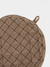 Madam Stoltz Taupe Quilted Pot Holder