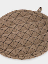 Madam Stoltz Taupe Quilted Pot Holder