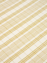 Madam Stoltz Off-White and Mustard Checked Kitchen Towel