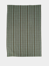 Madam Stoltz Dark Green and Sage Checked Kitchen Towel