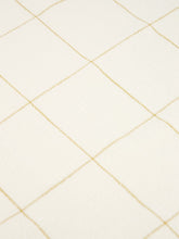 Madam Stoltz Off-White and Mustard Cotton Checked Kitchen Towel