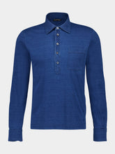 Tom Ford Indigo Blue Regular Fit Long-Sleeve Polo Shirt