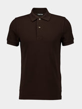 Tom Ford Dark Brown Piqué Polo Shirt