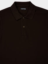 Tom Ford Dark Brown Piqué Polo Shirt
